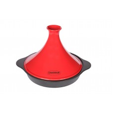 Chasseur 3.7 Qt. Cast Iron Round Tagine with a Ceramic Cone Lid CHSR1102